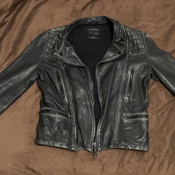 All Saints Jackets & Blazers - All Saints Black Leather Jacket